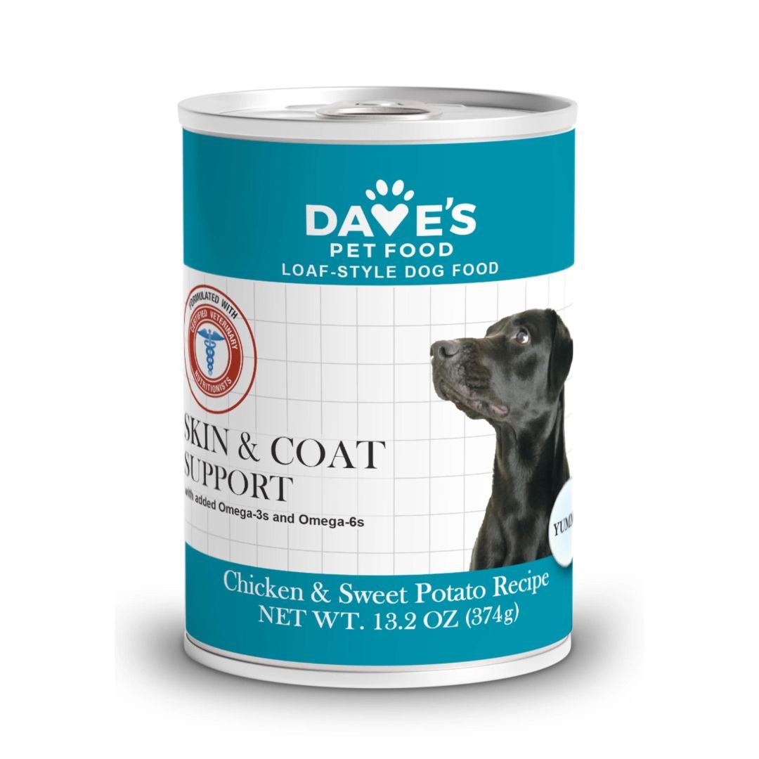 Dave's Pet Food Dog Skin & Coat Support 13.2oz. (Case of 12) - Pets Perfect