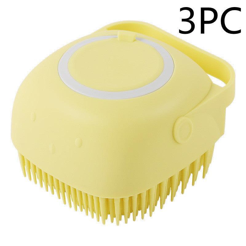 Silicone Pet Grooming Bath Brush - Massage Brush for Dogs & Cats - Pets Perfect