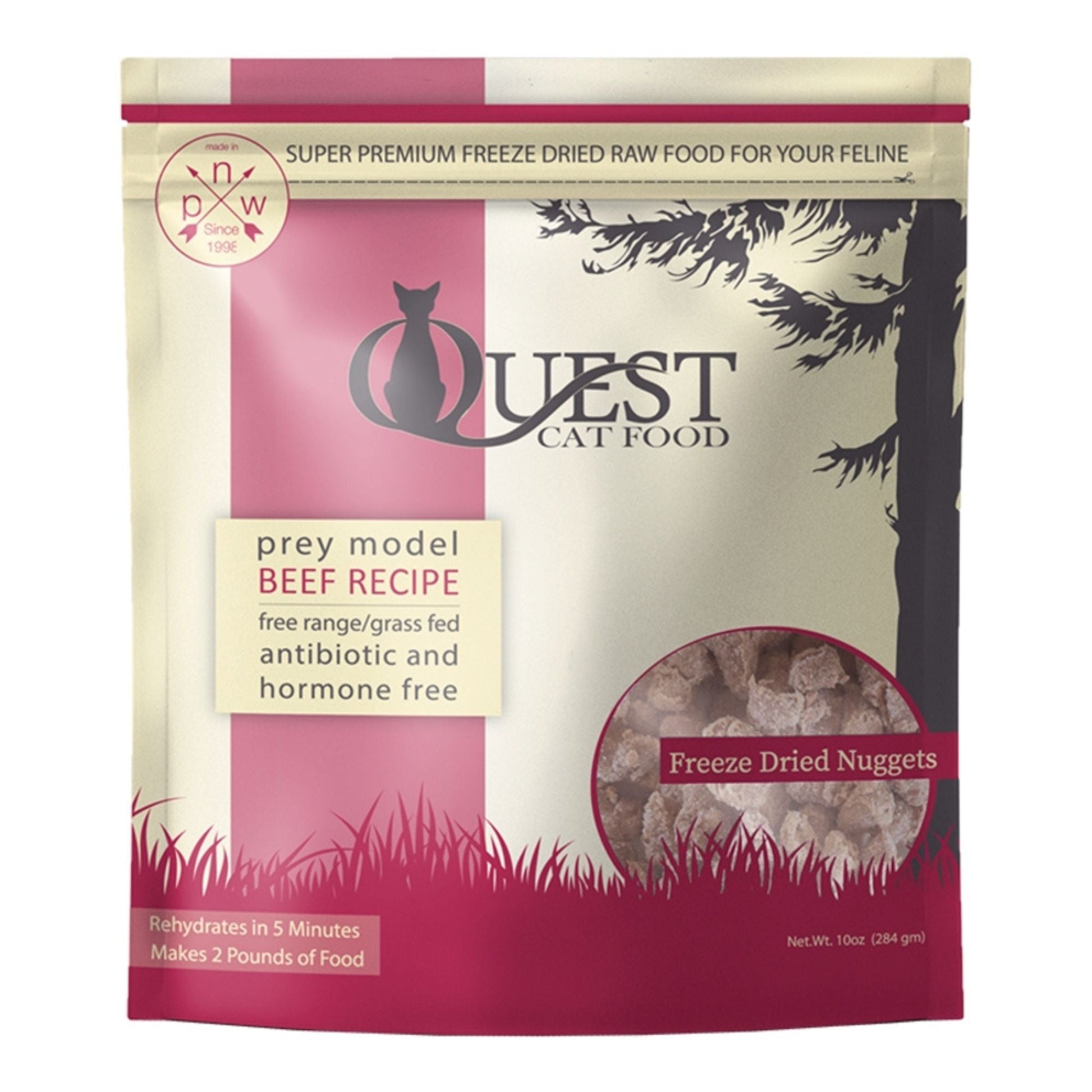 Steve's Real Cat Food Cat Quest Freeze-Dried Beef Nuggets 10 oz