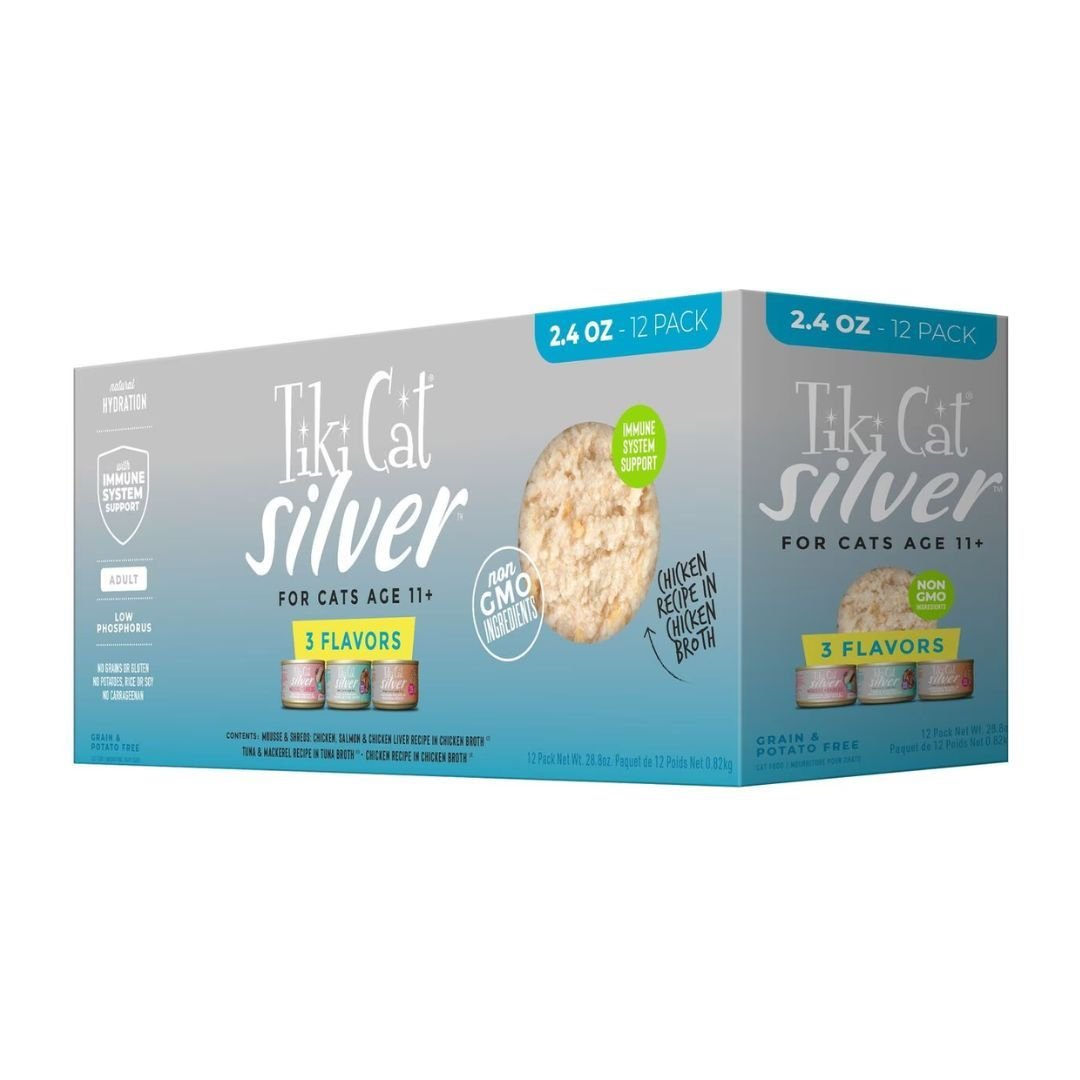 Tiki Pet Cat Silver Chicken 2.4Oz Variety Pack - Pets Perfect