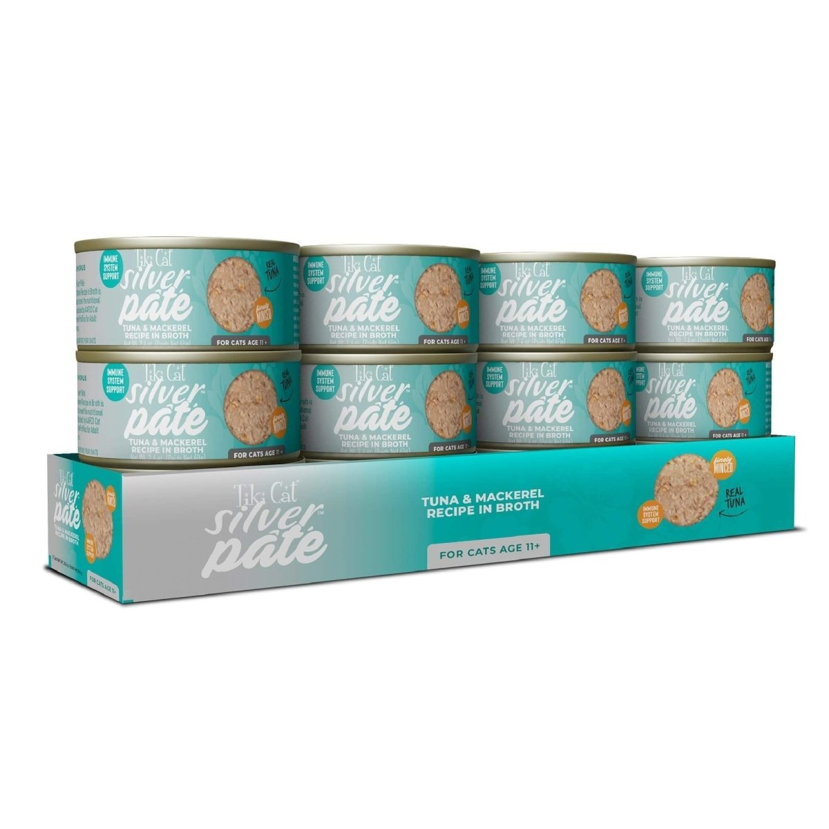 Tiki Pet Cat Silver Pate Tuna & Mackerel 2.4oz. (Case of 12) - Pets Perfect