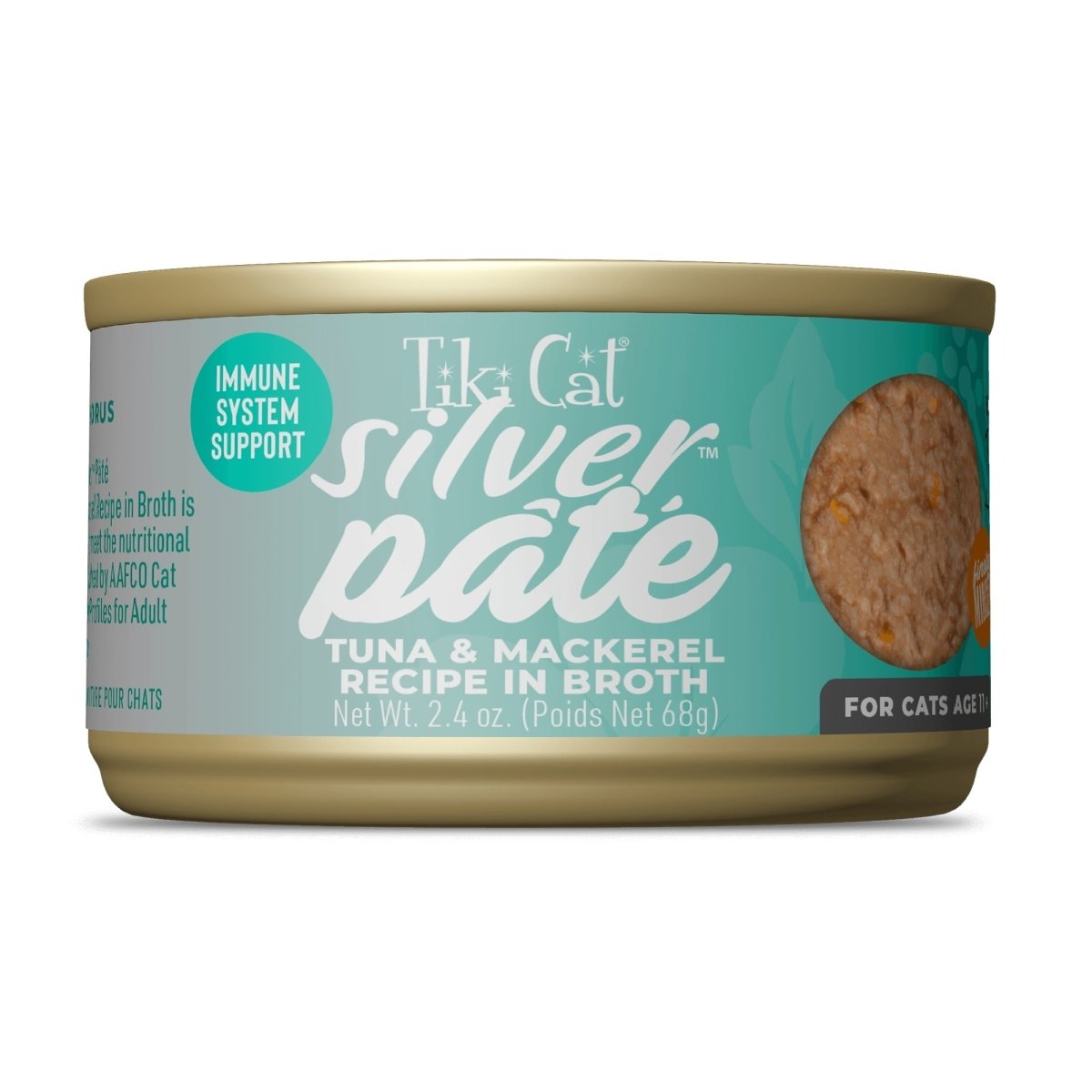 Tiki Pet Cat Silver Pate Tuna & Mackerel 2.4oz. (Case of 12) - Pets Perfect