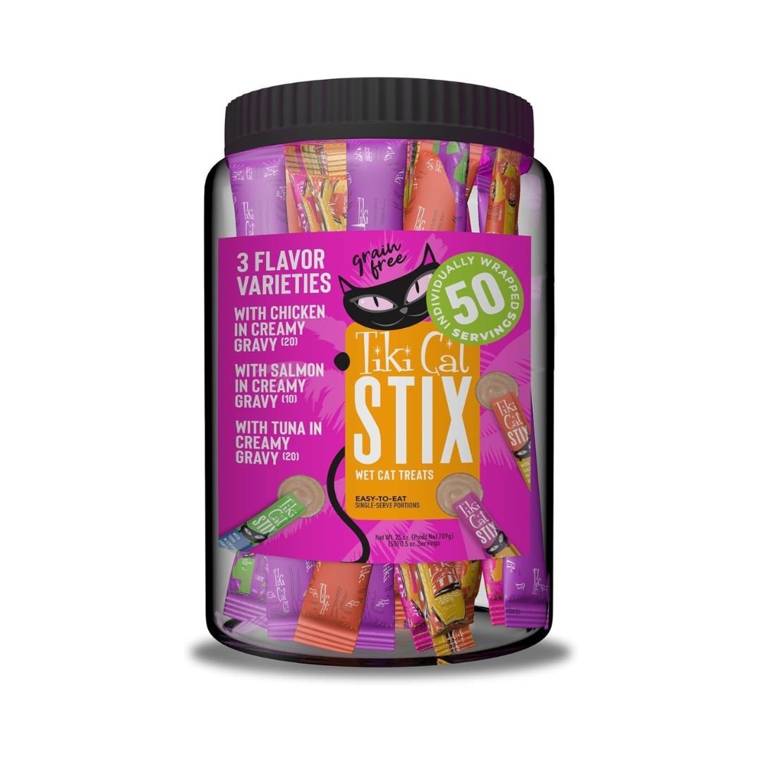 Tiki Pet Cat Stix .5Oz Pouch 50Ct Variety Pack - Pets Perfect