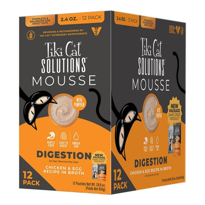 Tiki Pet Cat Solutions Mousse Digestion 2.4oz. (Case of 12) - Pets Perfect