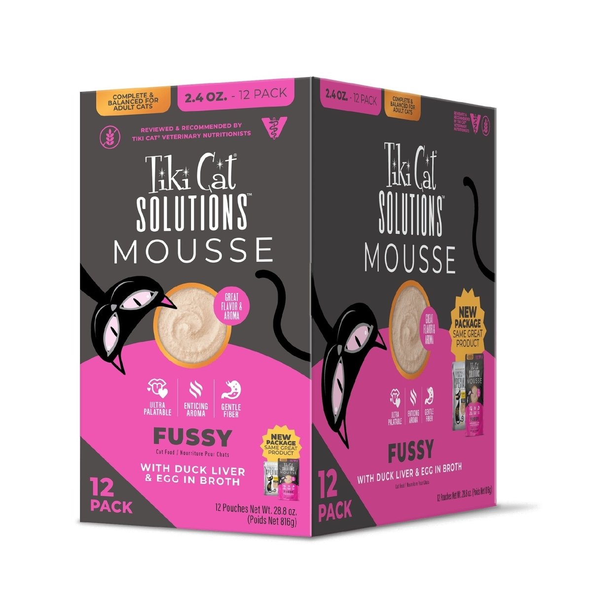 Tiki Pet Cat Solutions Mousse Fussy 2.4oz. (Case of 12) - Pets Perfect
