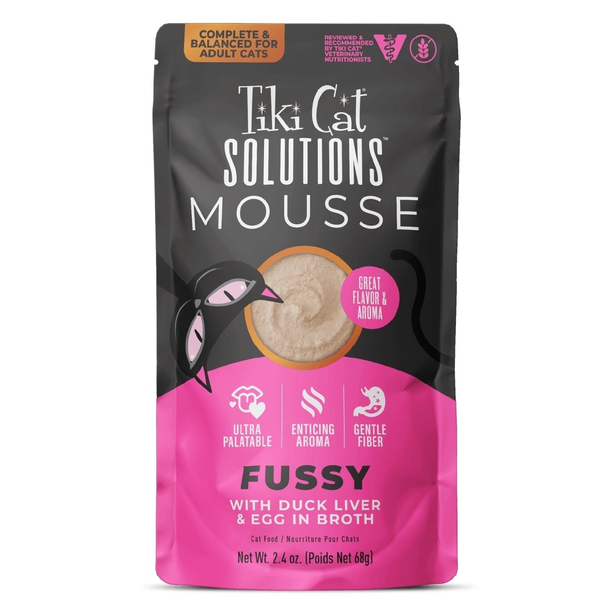 Tiki Pet Cat Solutions Mousse Fussy 2.4oz. (Case of 12) - Pets Perfect