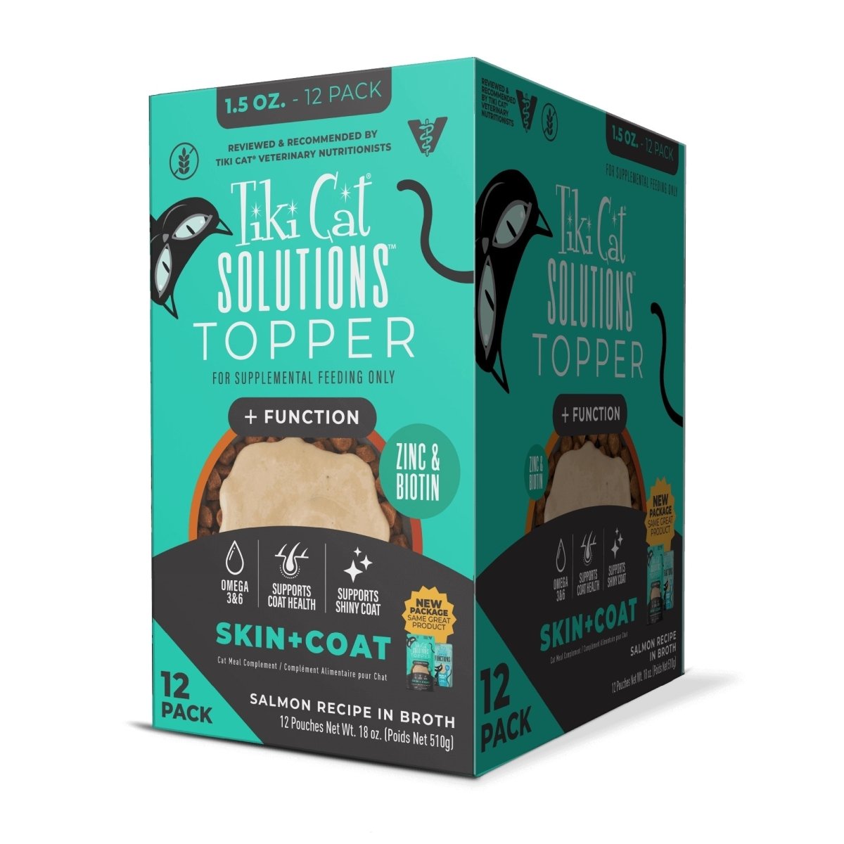 Tiki Pet Cat Solutions Topper Skin & Coat 1.5oz. (Case of 12) - Pets Perfect