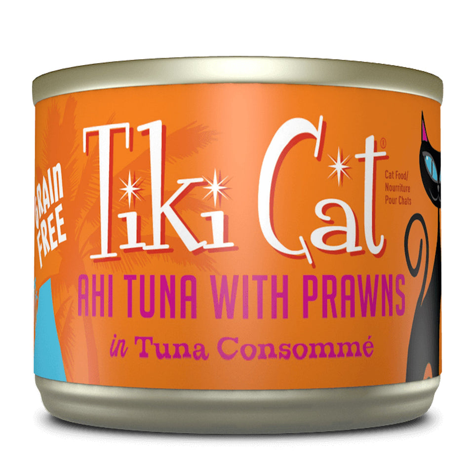 Tiki Pets Cat Manana Grill Ahi Tuna & Prawns in Broth 6 oz. 8 ct
