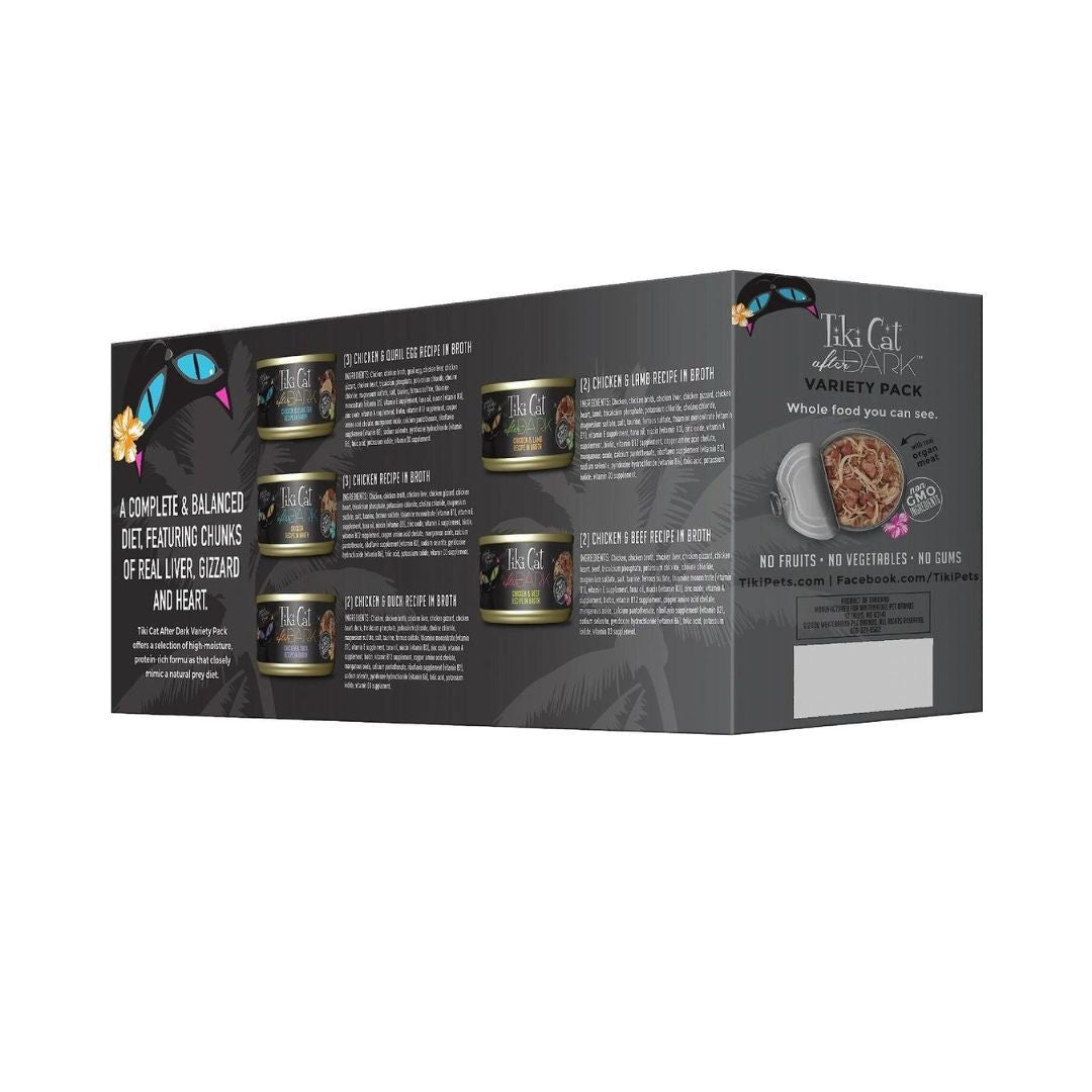 Tiki Pet Cat After Dark Pate 2.8Oz Variety Pack - Pets Perfect