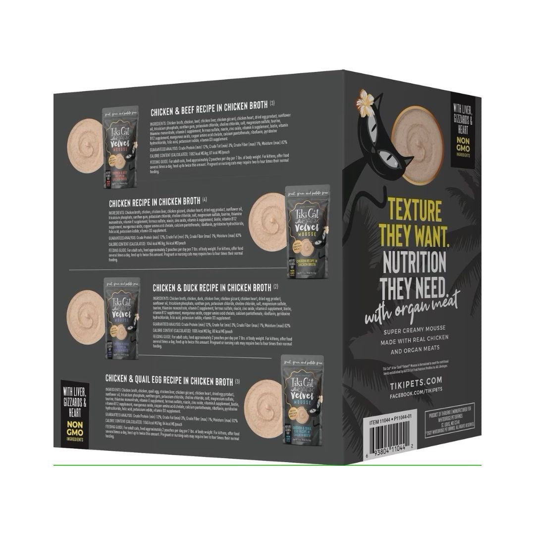 Tiki Pet Cat After Dark Mousse 2.8Oz Variety Pack (Case Of 12) - Pets Perfect