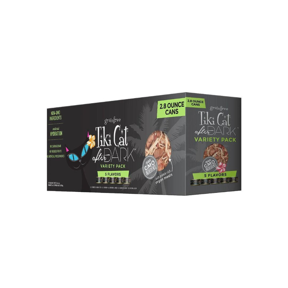 Tiki Pet Cat After Dark Whole Foods Variety Pack, 2.8 oz each, Case of 18