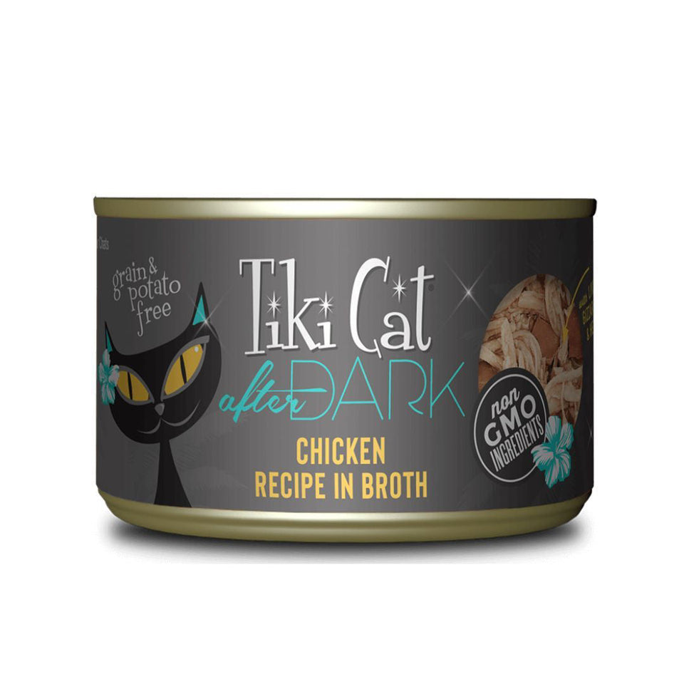 Tiki Cat After Dark Shredded Chicken Wet Cat Food, 5.5 oz each, Case of 12