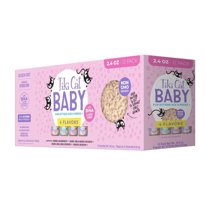 Tiki Pet Cat Shredded Kitten 2.4Oz Variety Pack - Pets Perfect