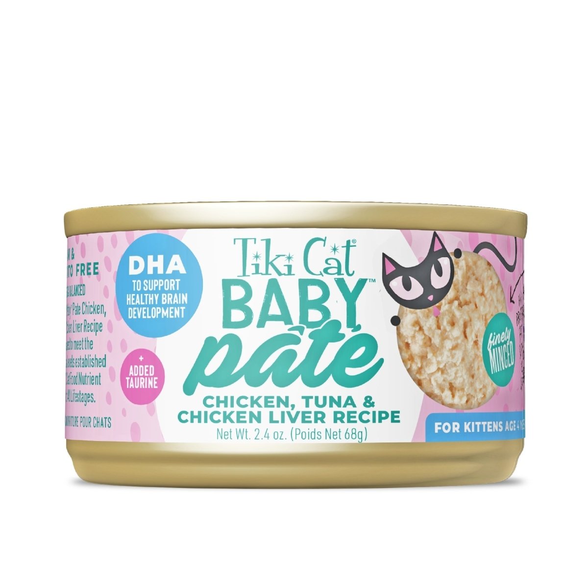 Tiki Pet Cat Pate Kitten Chicken Tuna 2.4Oz (12 per unit) - Pets Perfect