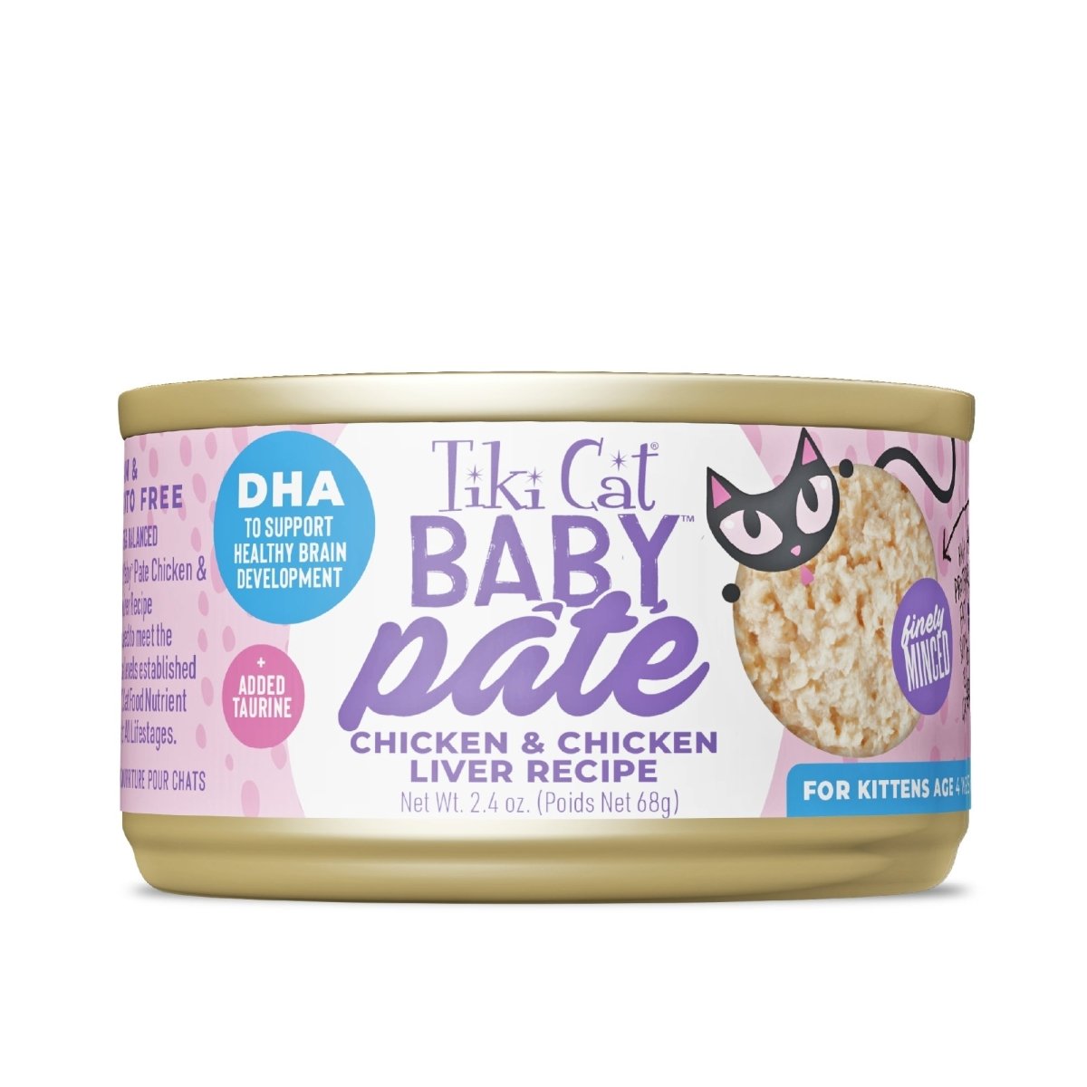 Tiki Pet Cat Pate Kitten Chicken Liver 2.4Oz (12 per unit) - Pets Perfect