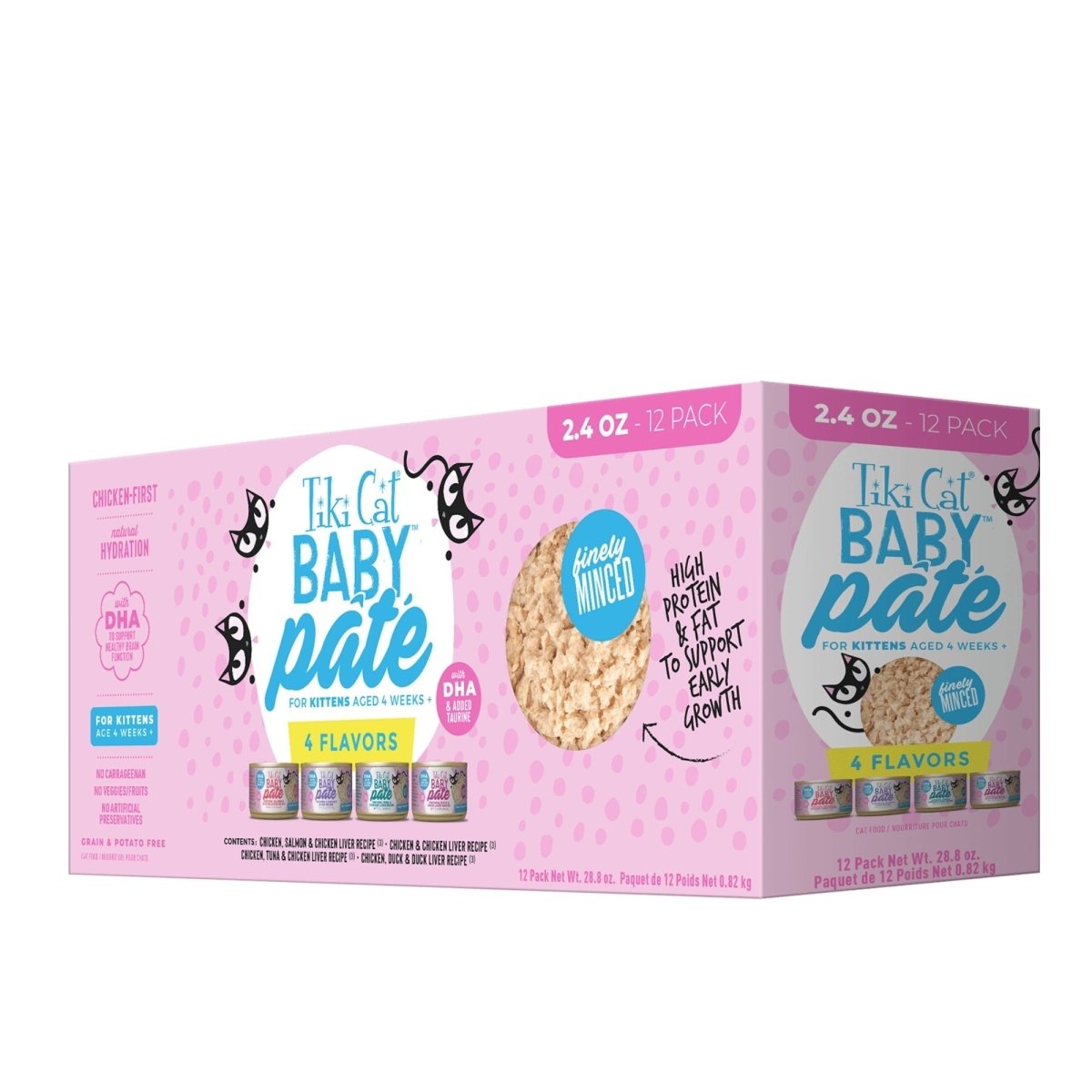 Tiki Pet Cat Pate Kitten 2.4Oz Variety Pack - Pets Perfect