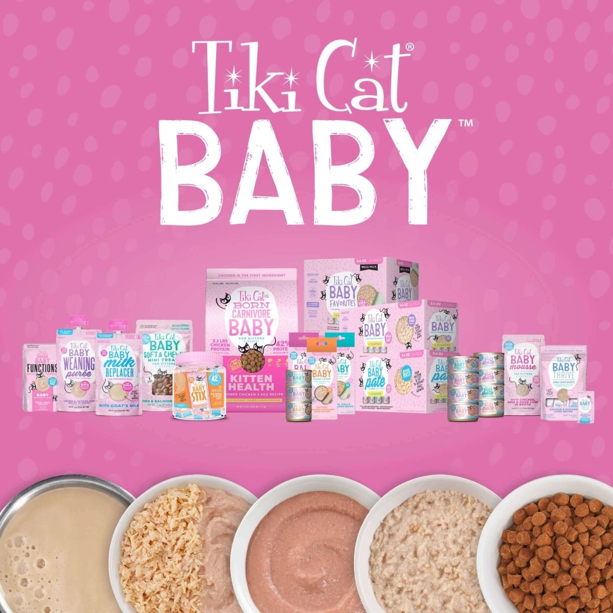 Tiki Pet Cat Puree Kitten Weaning Chicken 6oz. (Case of 6) - Pets Perfect
