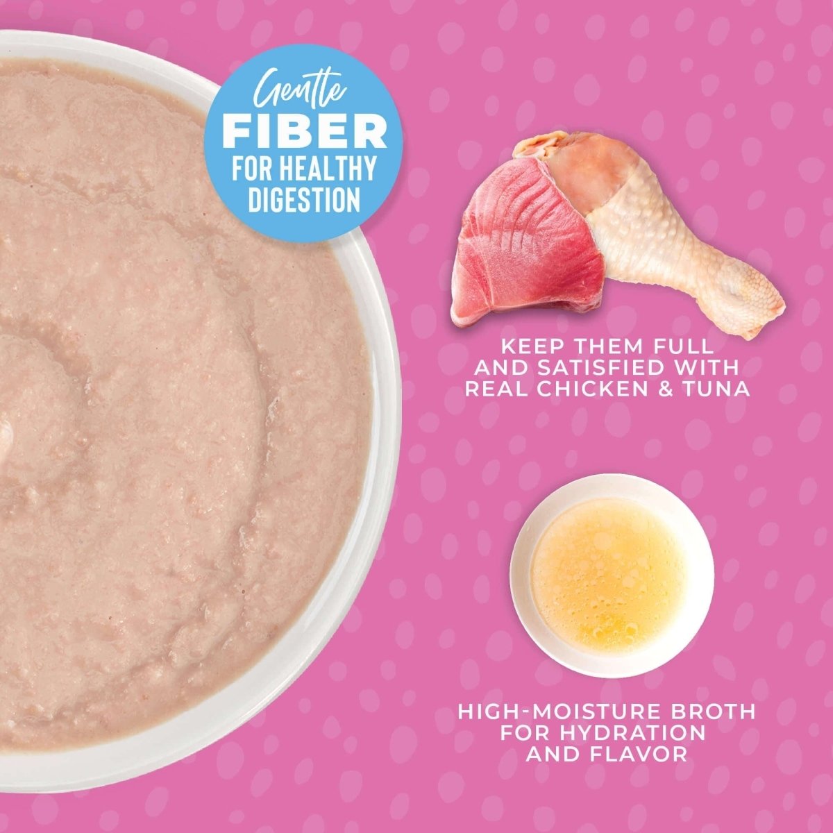 Tiki Pet Cat Mousse Kitten Chicken, Tuna, Chicken Liver 2.4oz. (Case of 12) - Pets Perfect