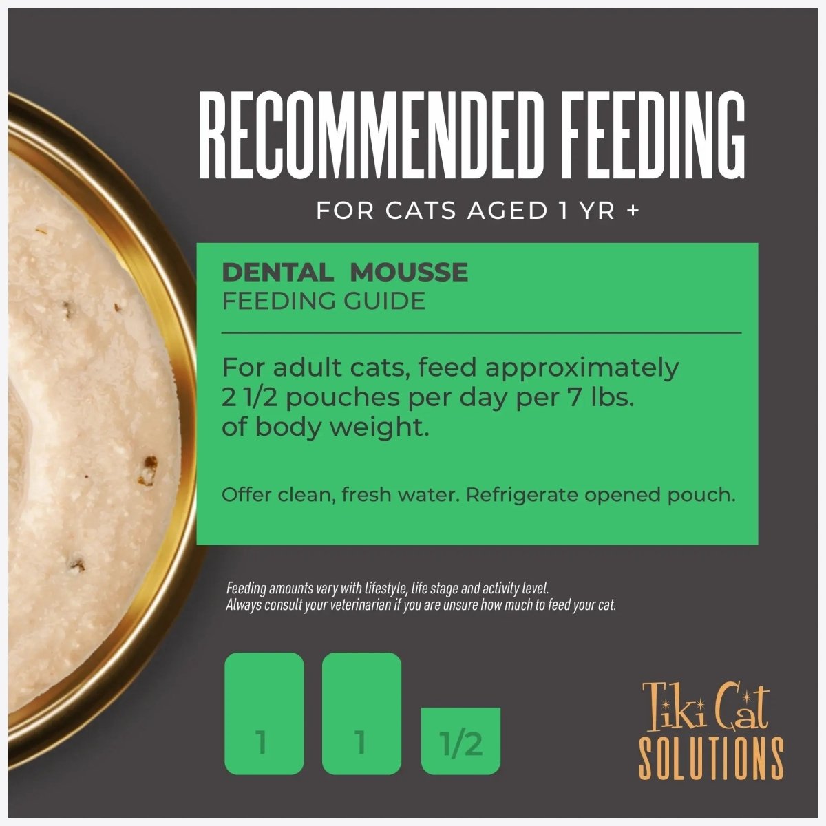 Tiki Pet Cat Solutions Mousse Dental 2.4oz. (Case of 12) - Pets Perfect