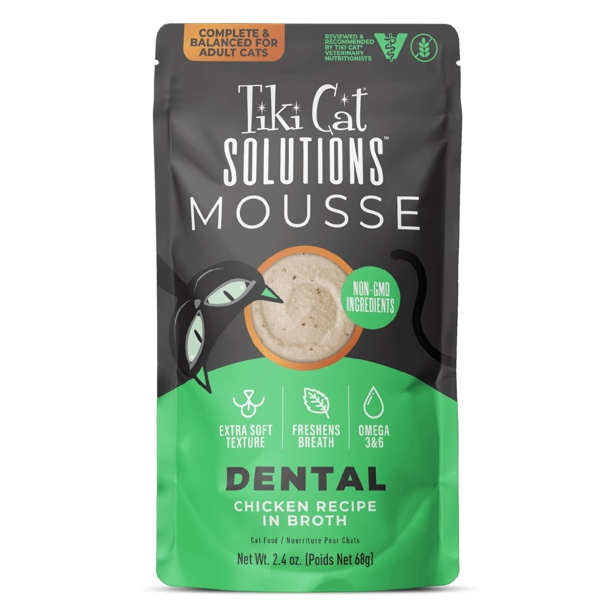 Tiki Pet Cat Solutions Mousse Dental 2.4oz. (Case of 12) - Pets Perfect