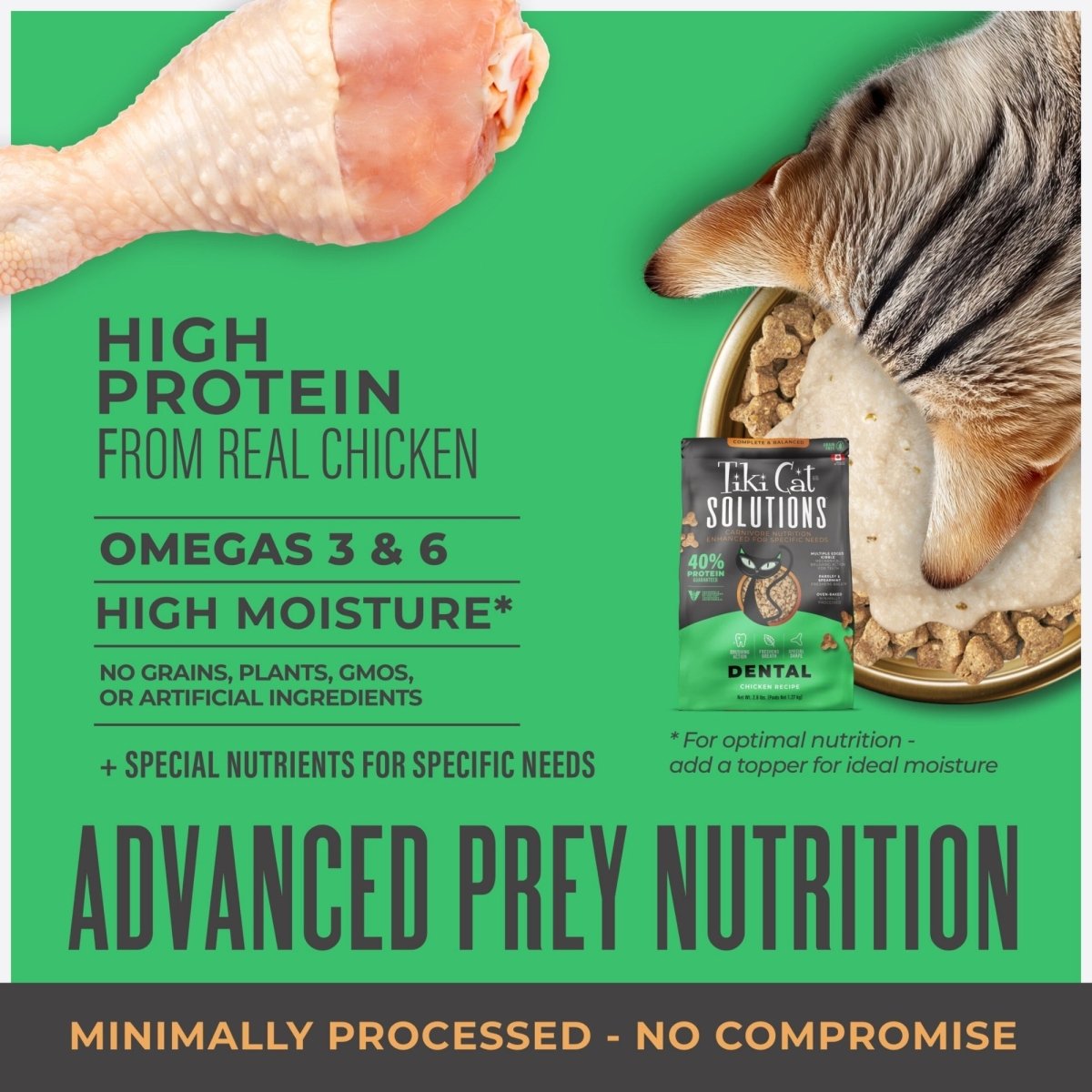 Tiki Pet Cat Solutions Dental Chicken 2.8Lb - Pets Perfect