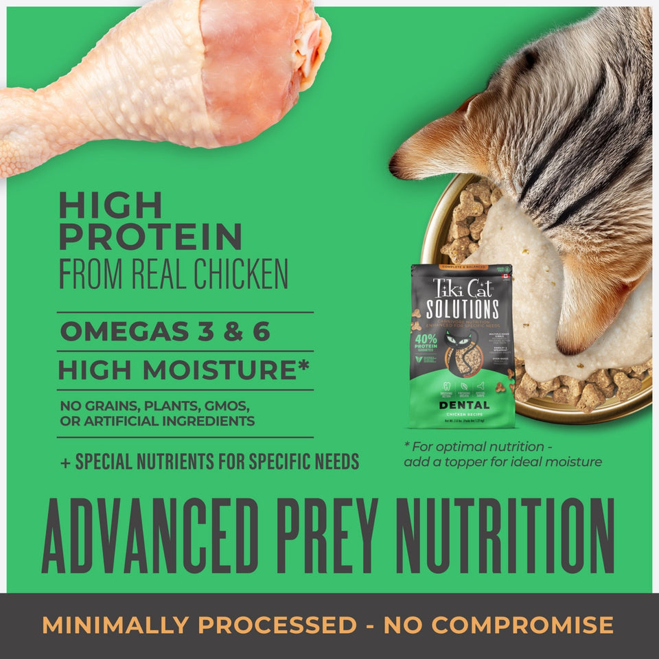 Tiki Pet Cat Solutions Dental Chicken 2.8Lb