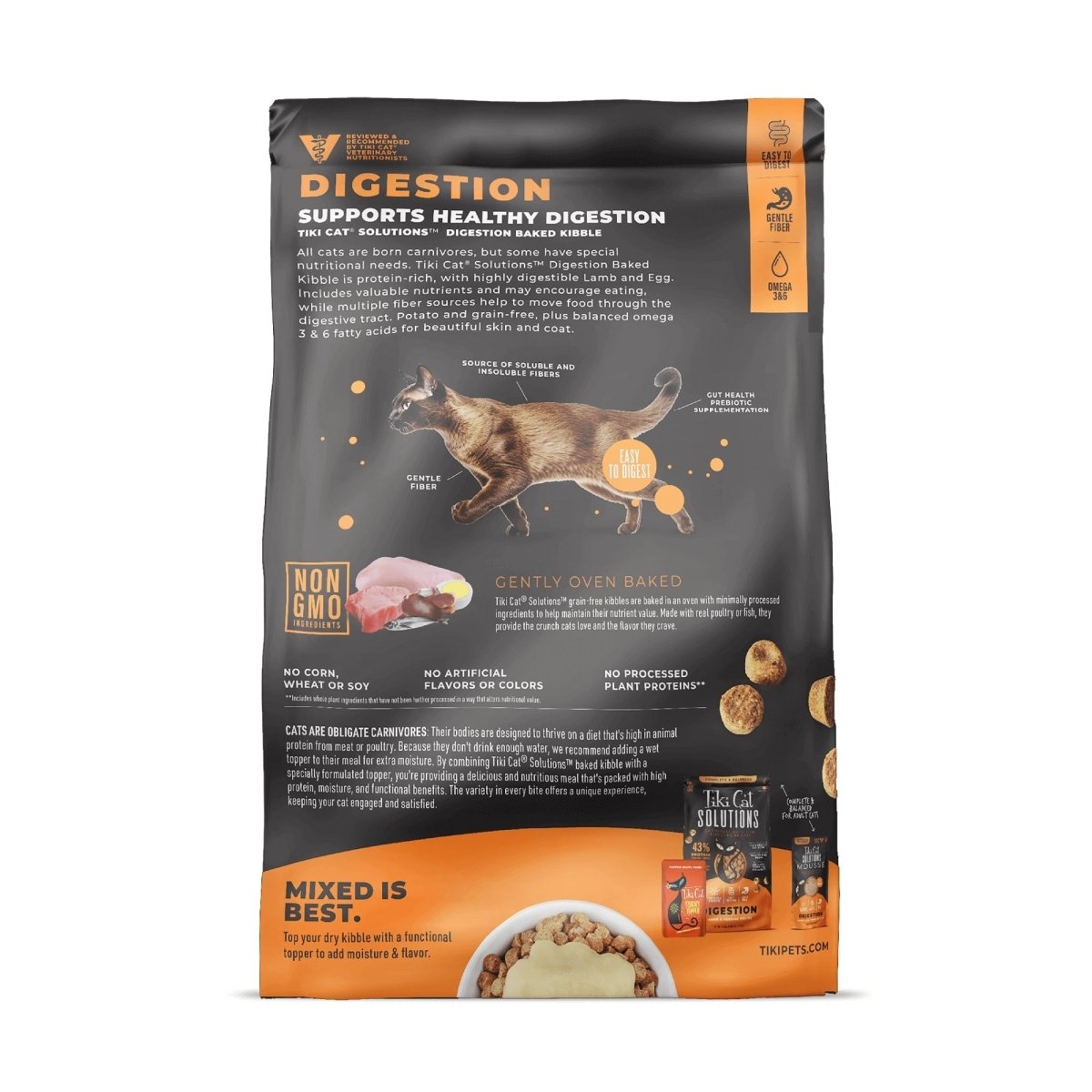 Tiki Pet Cat Solutions Digestion Lamb 2.8Lb - Pets Perfect