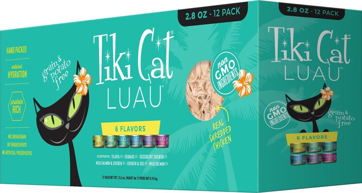 Tiki Pets Cat Luau Emma Variety Pack 2.8oz. (Case of 12) - Pets Perfect