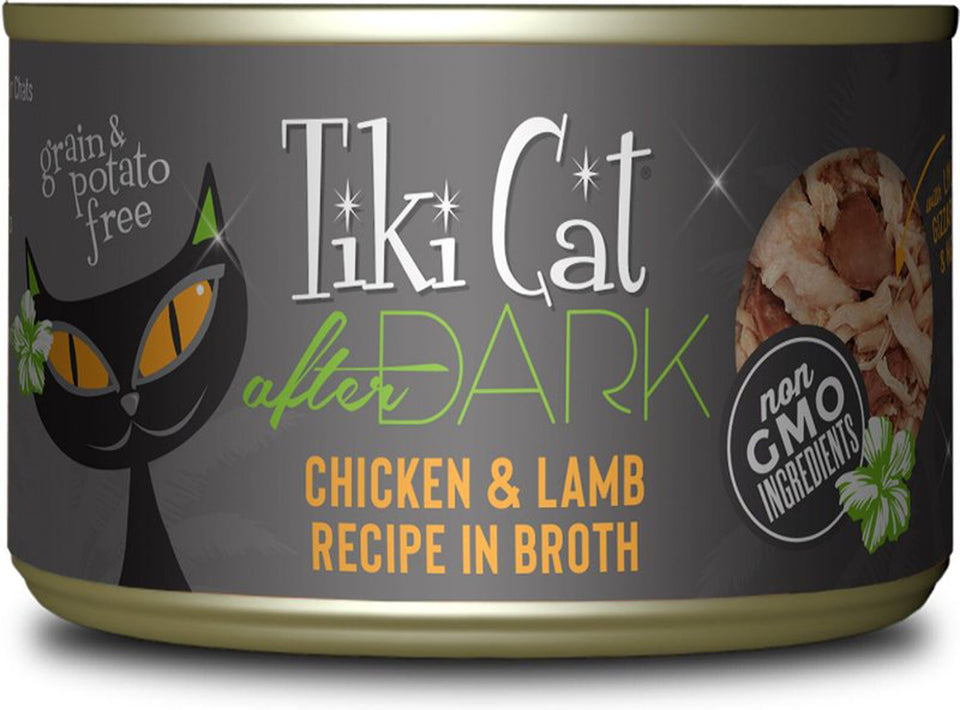 Tiki Pets Cat After Dark Chicken & Lamb Wet Cat Food 5.5 oz. 8 ct