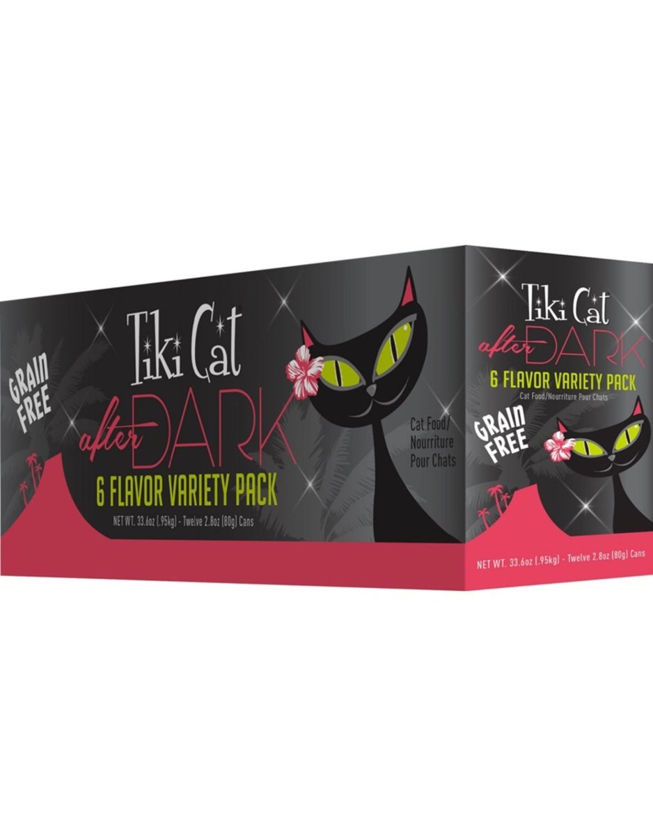 Tiki Pets Cat After Dark 2.8oz. Variety Pack (Case of 12) - Pets Perfect