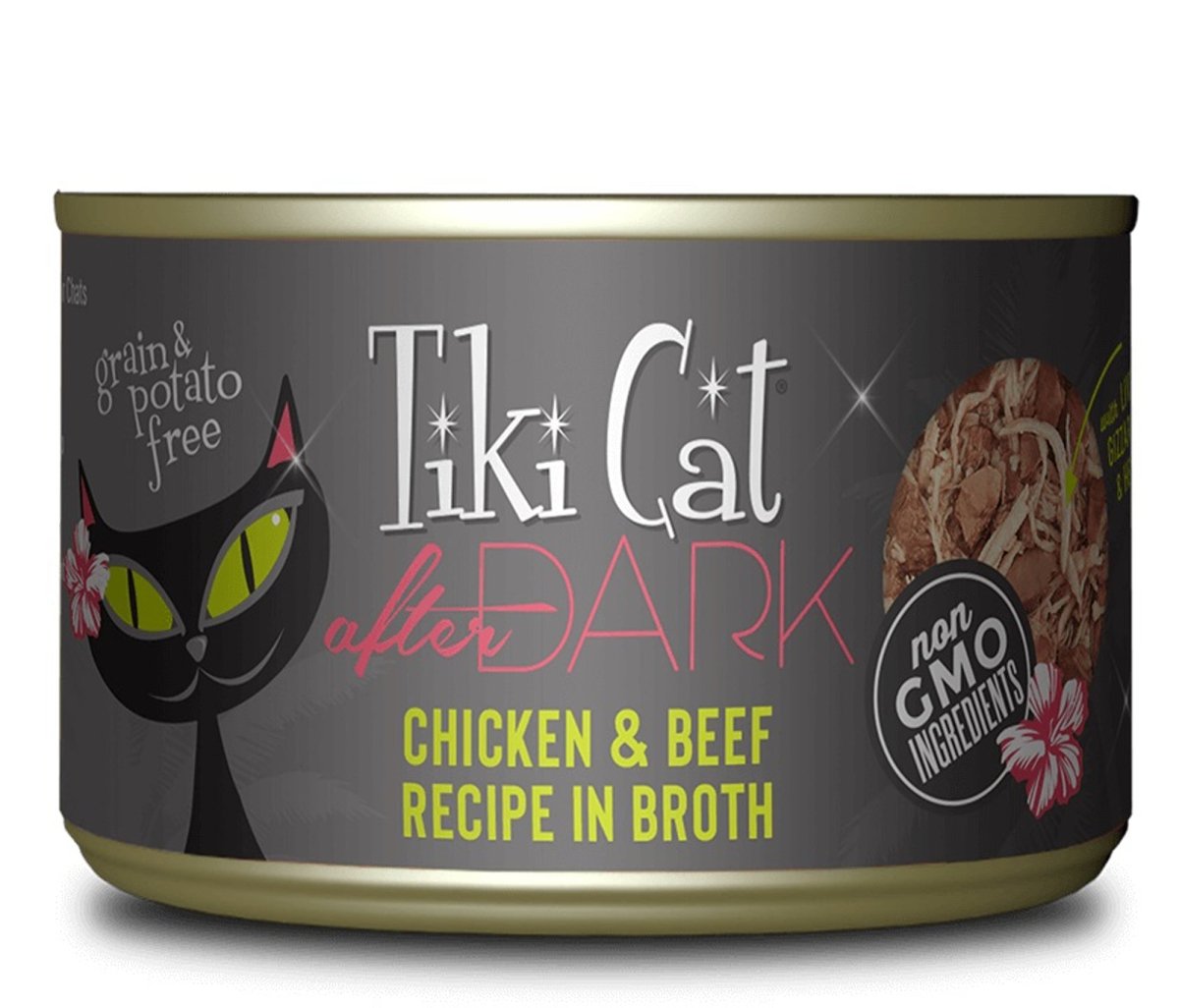 Tiki Pets Cat After Dark Chicken and Beef 5.5oz. (Case of 8) - Pets Perfect