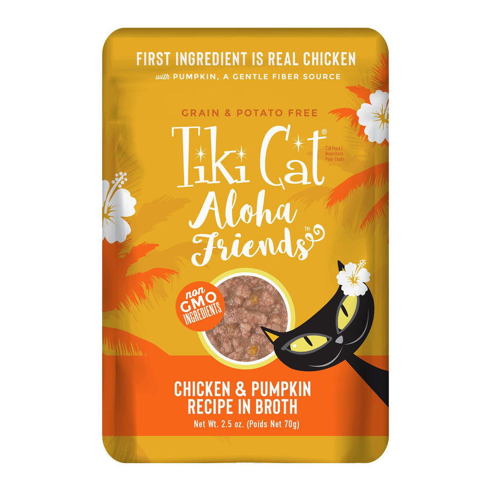 Tiki Cat Aloha Friends Chicken Pumpkin Wet Cat Food, 2.5 oz, 12 ct