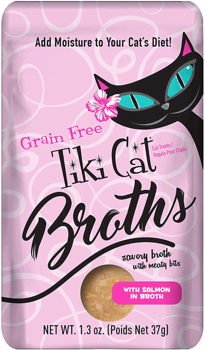 Tiki Pets Cat Broth Salmon 1.3 oz. Pouch 12 ct