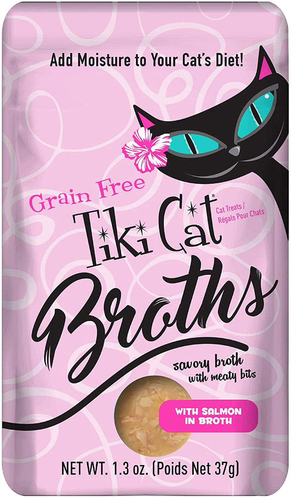 Tiki Pets Cat Broth Salmon 1.3 oz. Pouch 12 ct
