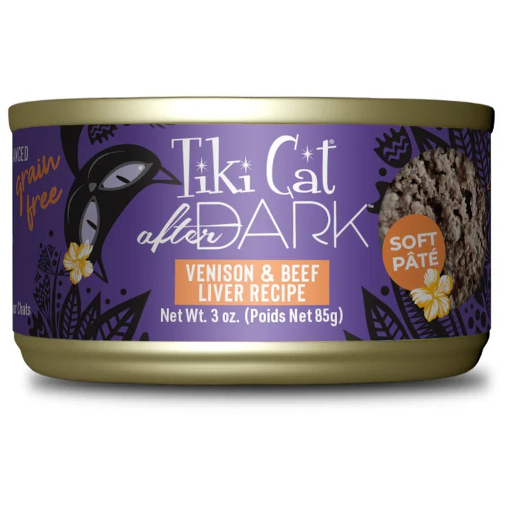 Tiki Pets Cat After Dark Venison and Beef Liver Pat 3 oz. 12 ct