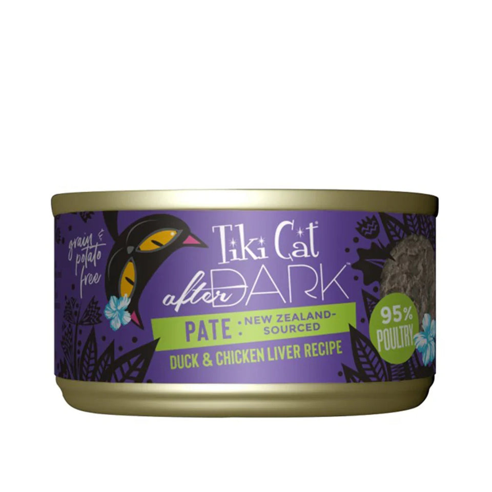 Tiki Pets Cat After Dark Duck & Chicken Liver Pate 3 oz. 12 ct