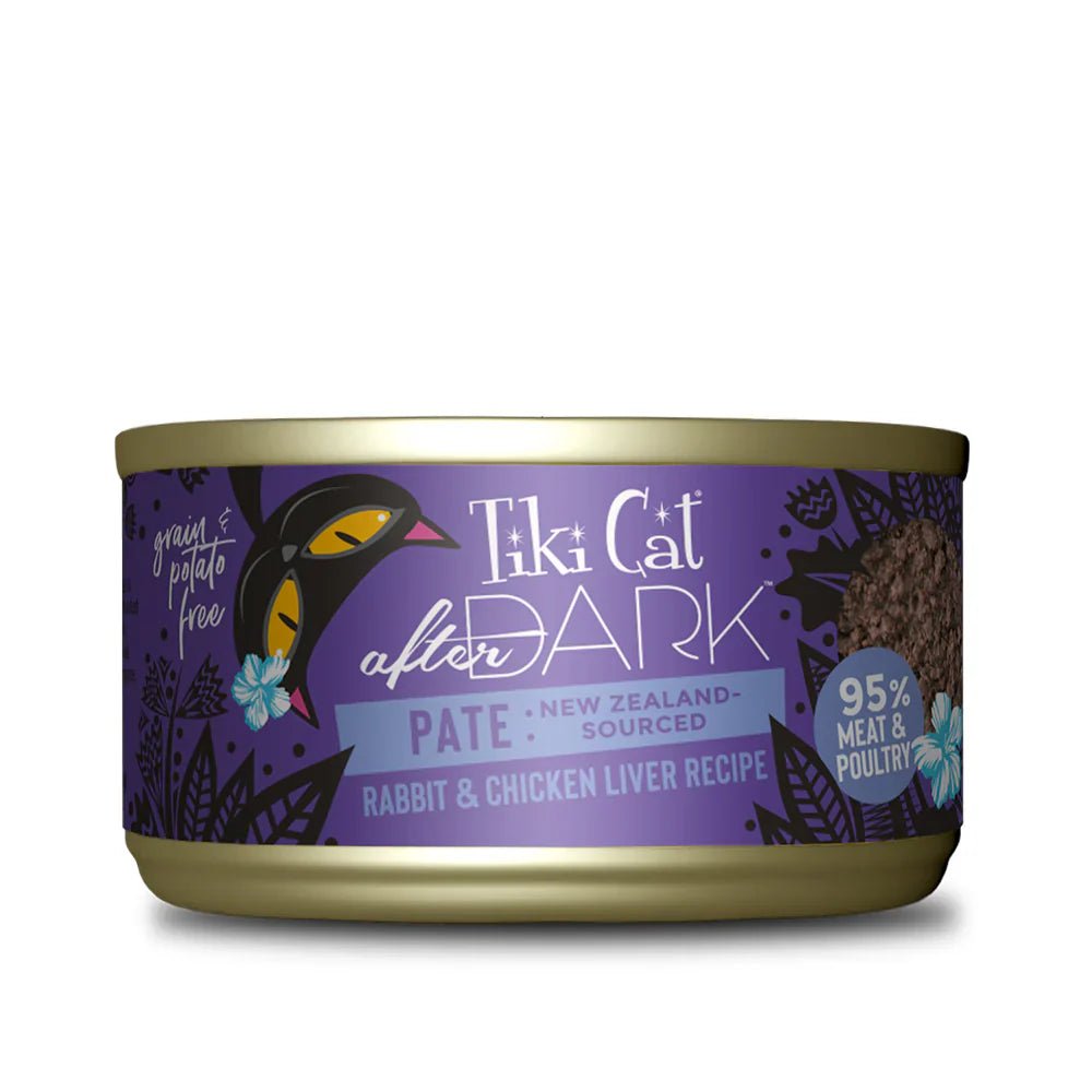 Tiki Pets Cat After Dark Rabbit & Chicken Liver Pate 3oz. (Case of 12) - Pets Perfect