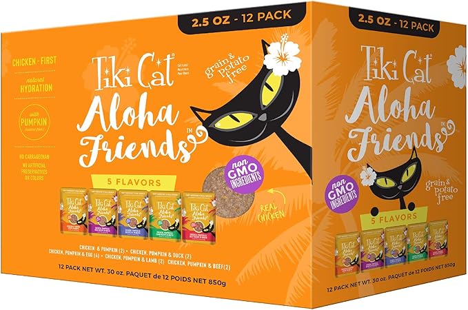 Tiki Cat Aloha Friends Wet Cat Food - Chicken & Pumpkin with Duck, 2.5 oz, 12 ct
