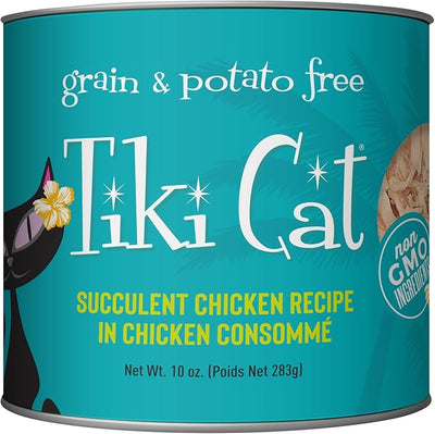Tiki Cat Puka Puka Luau Shredded Chicken Wet Cat Food, 10 oz, 4 ct