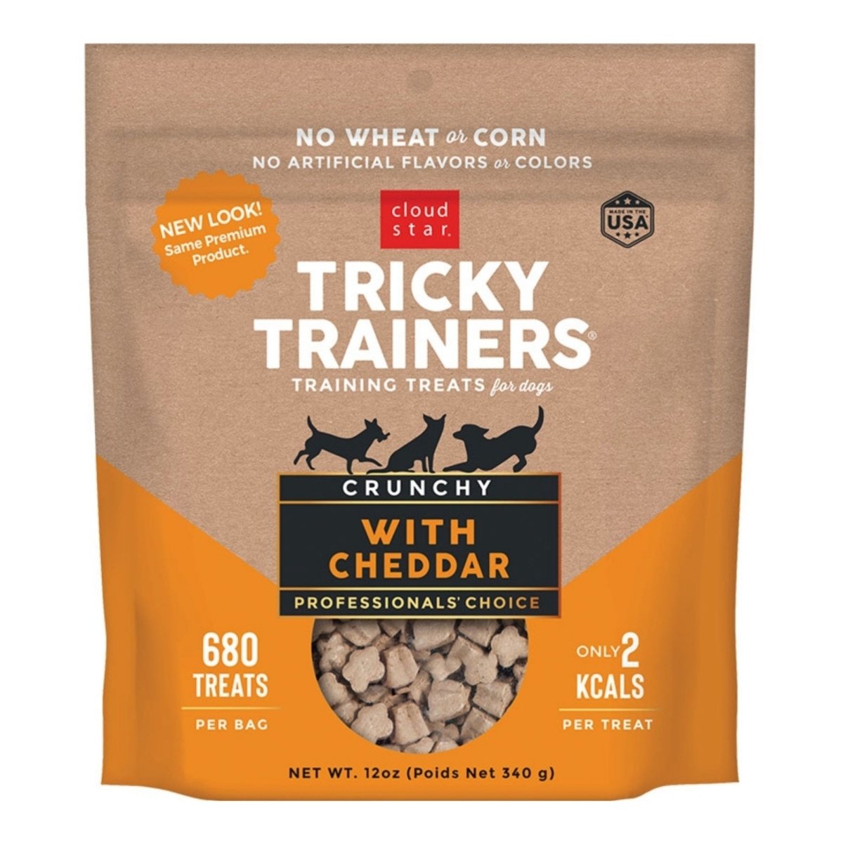 Cloud Star Trick Crunchy Cheddar Dog Treats 12 oz - Pets Perfect