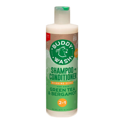 Cloud Star Buddy Wash Relaxing Green Tea and Bergamot Dog Shampoo and Conditioner, 16 oz. Bottle