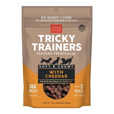 Cloud Star Chewy Tricky Trainers Cheddar Flavor Dog Treats, 14 oz Bag