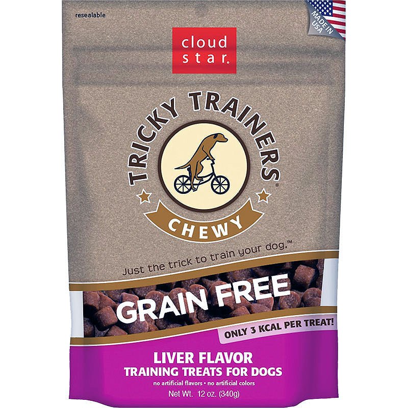 Cloud Star Tricky Trainers Chewy Grain Free Liver Dog Treats 12 oz - Pets Perfect