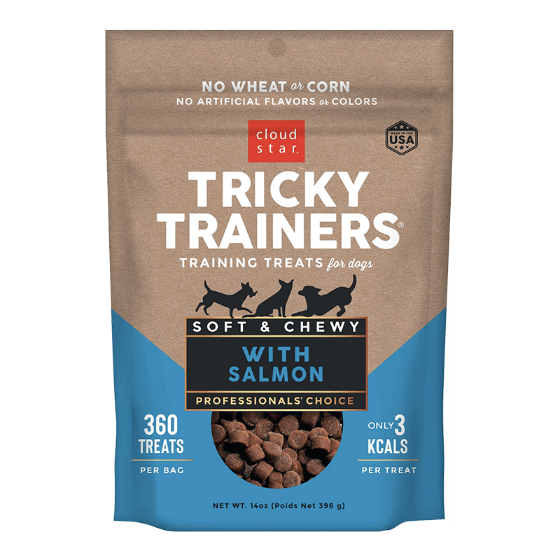 Cloud Star Chewy Tricky Trainers Salmon Flavor Dog Treats; 14oz. Bag - Pets Perfect