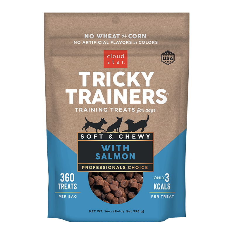 Cloud Star Chewy Tricky Trainers Salmon Flavor Dog Treats, 14 oz. Bag