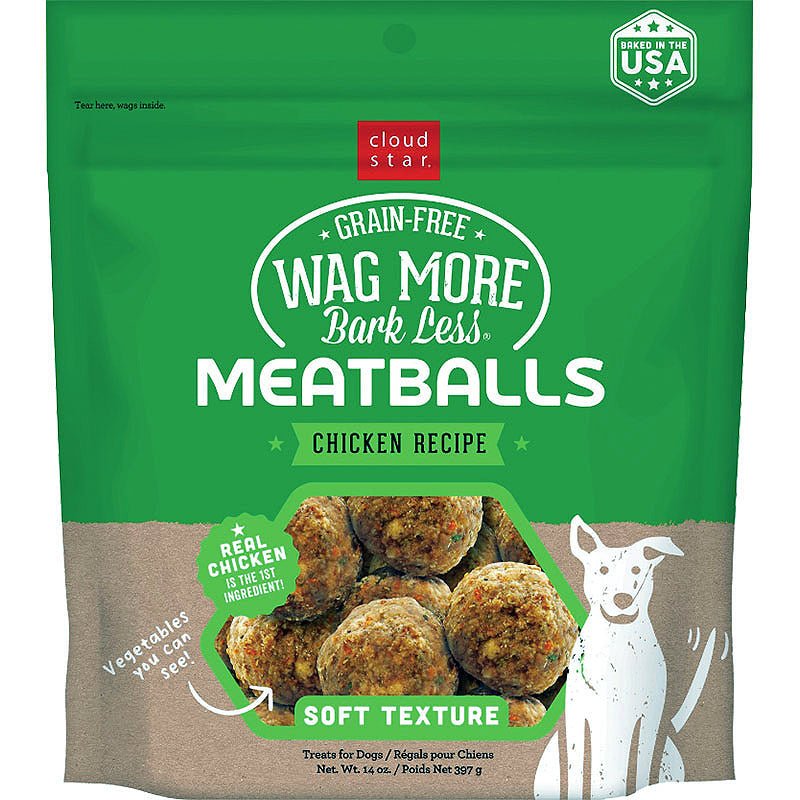 Cloud Star Wagmore Dog Meatball Grain Free Chicken 14Oz - Pets Perfect