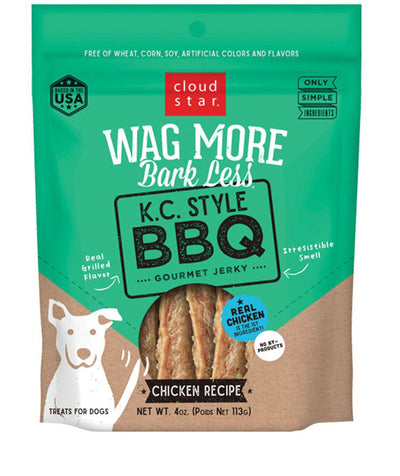 Wag More Bark Less Dog Jerky Grain-Free K.C. Style Chicken 10 oz