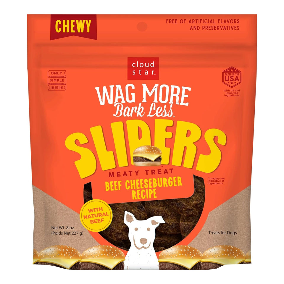 Cloudstar Wagmore Dog Sliders Grain-Free Beef Cheeseburger 8 oz