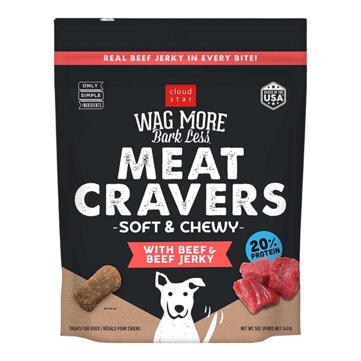 Cloudstar Wagmore Dog Soft & Chewy Extruded Beef 5oz. - Pets Perfect