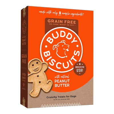 Cloud Star Grain-Free Oven Baked Buddy Biscuits With Homestyle Peanut Butter Dog Treats, 14 oz. Box